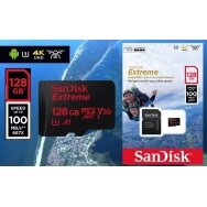 KARTA SANDISK EXTREME 128GB V30 CLASS10 MICRO SDHC 100/60 MB/S A1