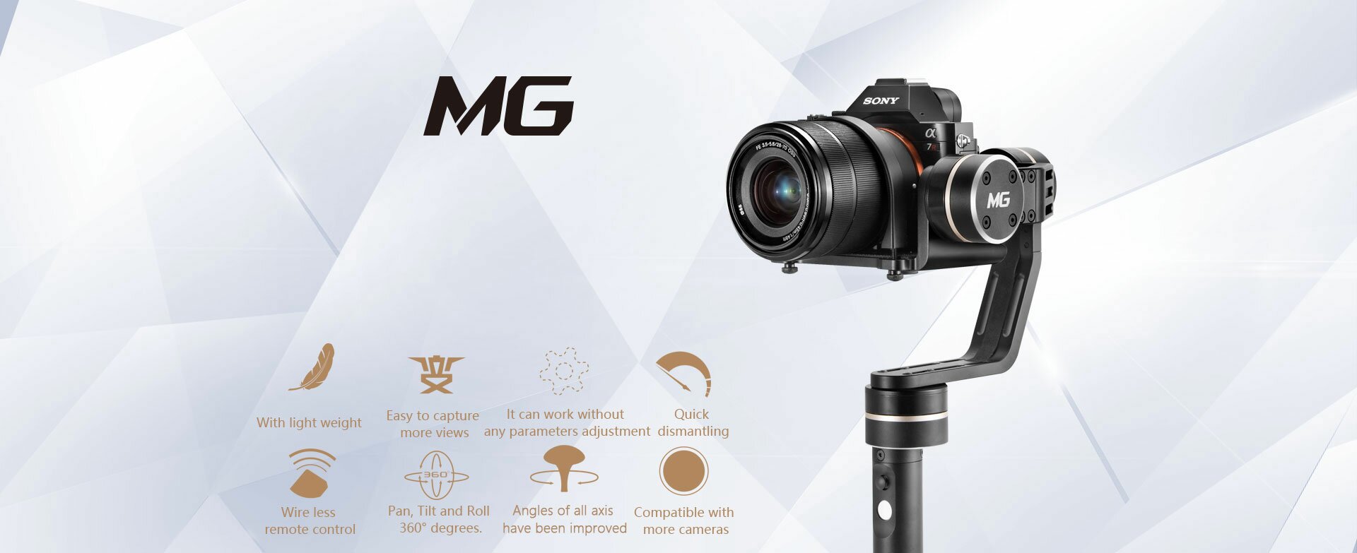 GIMBAL RECZNY FEIYU-TECH MG 3-AXIS dla lustrzanek i aparatów kompaktowych
